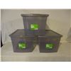 Image 2 : 3 50Liter Rubber Maid Storage Bins with Lids