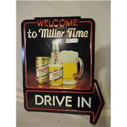 Miller High Life Beer Drive in Tin Sign 21" by 27"