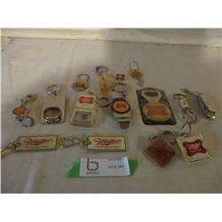 Miller High Life Beer Bottle Openers, Key Chains and Assorted Memorabilia