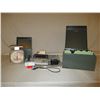 Image 1 : Postage Scale Adding Machine and 2 File Card Boxes