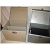 Image 2 : 2 Large Metal File Storage Boxes