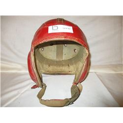 Old Leather Football Helmet with Strap