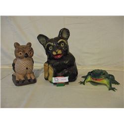 3 Animal Ornaments