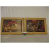 Image 1 : Pair of Framed Dogs Playing Poker 12" by 15.5"