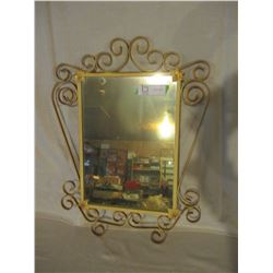Wire Framed Decorative Hall Mirror 16" by 21"