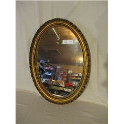 Oval Framed Hall Mirror 16.5 by 22.5"