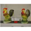 Image 2 : Pair of Japanese Rooster Ornaments 6" T