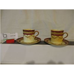 Pair of Aynsley English China Expresso Cups and Saucers