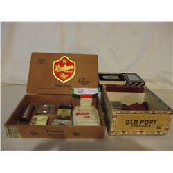 Vintage Lighter Assortment in Cigar Boxes