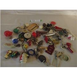 Assorted 1950s Plastic Key Chain and Animal Toy Collection
