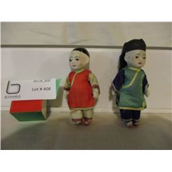 Pair of Chinese Porcelain Figurines 4" T