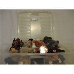 Plastic Container of Beanie Babies