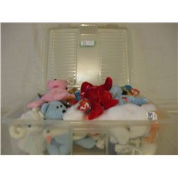 Plastic Container of Beanie Babies