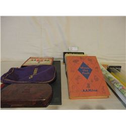 Old Monopoly Game with Story Books and Camaro Poster