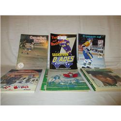 18 Saskatoon Blades Programs and Rough Riders Magazines