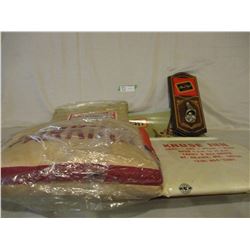 Blue Lite Tote Bag, Calendar, 2 Seat Cushions, and Opener