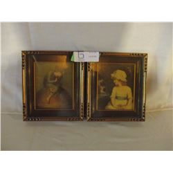 Pair of Young Girl Pictures 6.5" by 7.5"