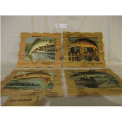 4 1958 Evinrud Motors Saskatoon Dealer Fish Calendars