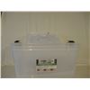 Image 1 : 3 New Plastic Storage Tubs with Lids