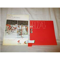 1972 and 1974 Summit Series Team Canada Hockey Programs