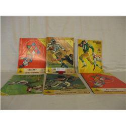 7 1960s Saskatchewan Roughriders Game Programs
