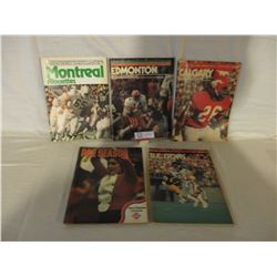 5 1960s CFL Team Magazines