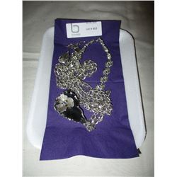 3 Stirling Silver Necklaces and 2 Broaches