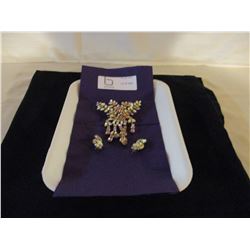 Broach and Earrings Set