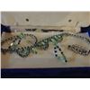 Image 2 : Green Rhinestone Necklace and Earring Set