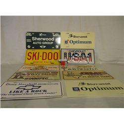 10 Assorted Novelty Metal and Plastic License Plates