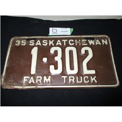 1935 Farm Truck License Plate