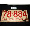 Image 1 : 1940 Saskatchewan License Plate