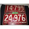 Image 1 : 2 1946 Saskatchewan License Plates