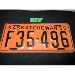 1950 Saskatchewan Farm Truck License Plate