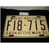 Image 1 : 1951 Saskatchewan Farm Truck License Plate