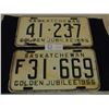 Image 1 : 2 1955 Saskatchewan License Plates