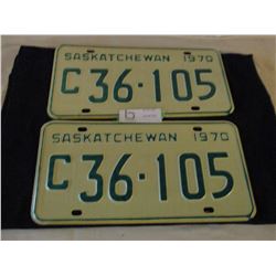 Pair of 1970 Saskatchewan Commercial License Plates