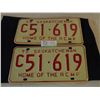 Image 1 : Pair of 1973 Saskatchewan Commercial License Plates