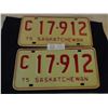 Image 1 : Pair of 1975 Saskatchewan Commercial License Plates