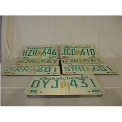 7 1970s and 1980s Saskatchewan License Plates