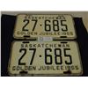 Image 1 : Pair of 1955 Saskatchewan License Plates