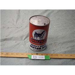 Husky Oil Heavy Duty Motor Oil One Quart Oil Can (Re-Wrap)