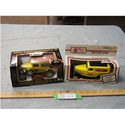 2X THE MONEY - 1932 Ford Bank and 1931 Ford Model A Bank 6" L