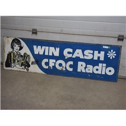 Double Sided Tin Sign CFQL Radio 70 by 21 