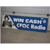 Image 1 : Double Sided Tin Sign CFQL Radio 70 by 21"