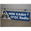 Image 1 : Double Sided Tin Sign CFQL Radio 70 by 21"