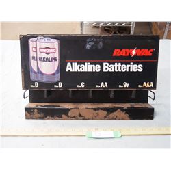 Alkaline Batteries Display 17.5" by 3" by 11.5"