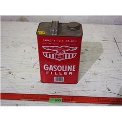 Gasoline Filler Tin USA 9.5" T