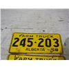 Image 2 : Pair of Alberta Farm Truck Plates