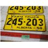 Image 3 : Pair of Alberta Farm Truck Plates
